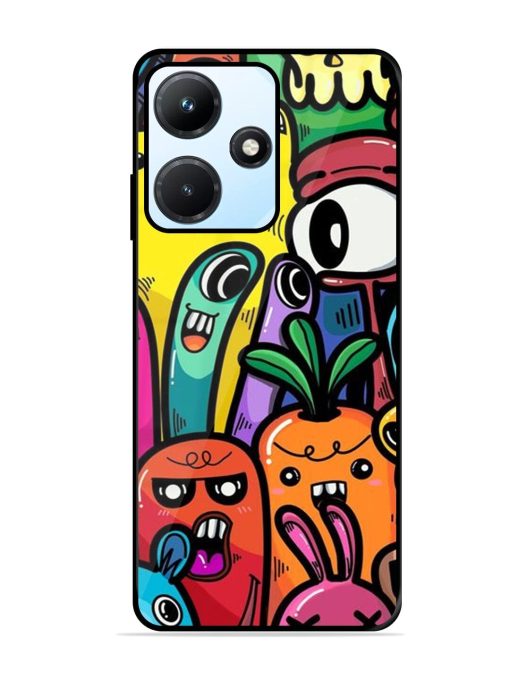 Whimsical Doodle Chaos Glossy Soft Edge Case for Infinix Hot 30I