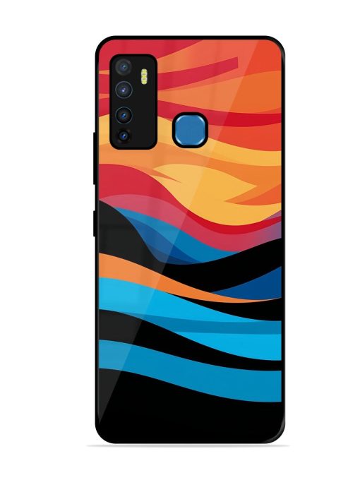 Blazing Currents Glossy Soft Edge Case for Infinix Hot 9 Chachhi