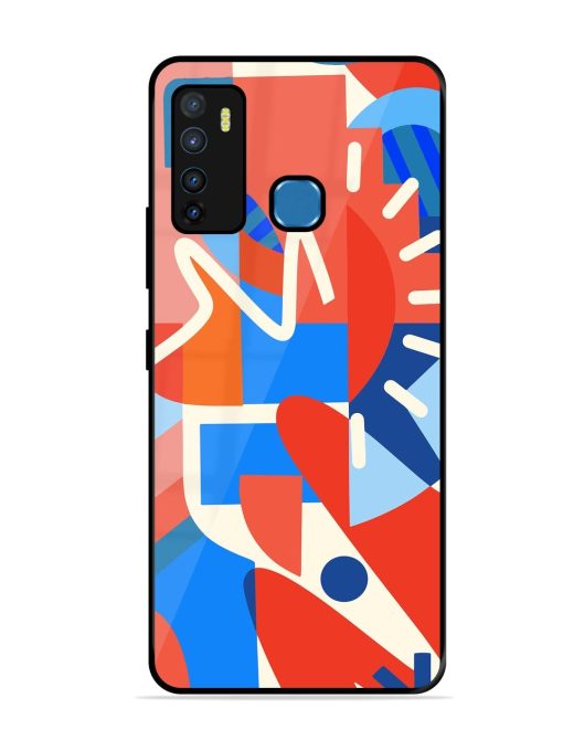 Abstract Harmony Glossy Soft Edge Case for Infinix Hot 9 Chachhi