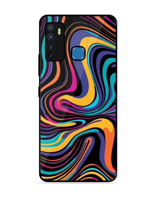 Psychedelic Swirl Glossy Soft Edge Case for Infinix Hot 9 Chachhi