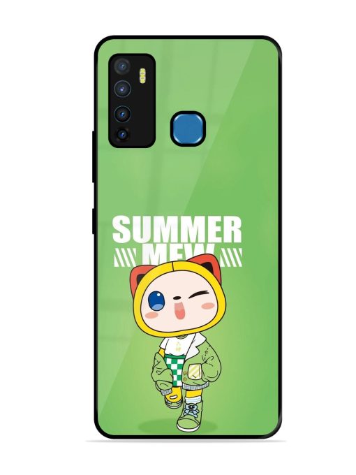 Purrfect Summer Glossy Soft Edge Case for Infinix Hot 9 Chachhi