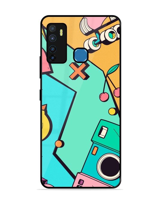 Retro Remix Glossy Soft Edge Case for Infinix Hot 9 Chachhi