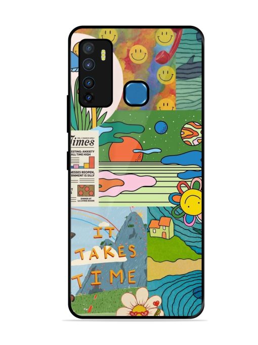 Groovy Vibes Glossy Soft Edge Case for Infinix Hot 9 Chachhi