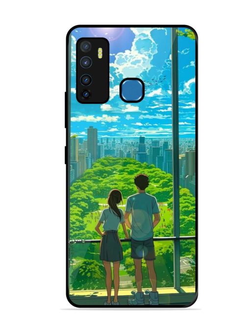 Cyberpunk Dreamscape Glossy Soft Edge Case for Infinix Hot 9 Chachhi