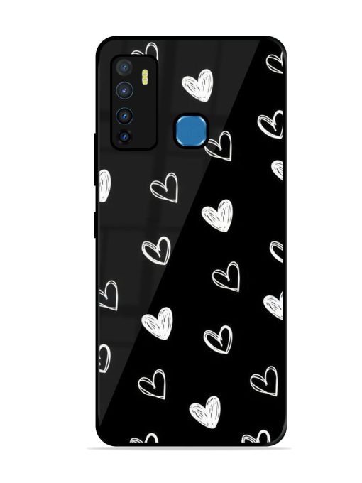 Scattered Hearts Glossy Soft Edge Case for Infinix Hot 9 Chachhi