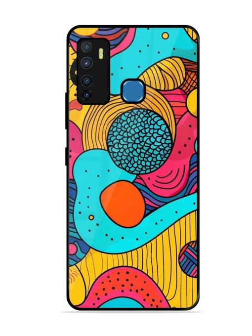 Psychedelic Patterns Glossy Soft Edge Case for Infinix Hot 9 Chachhi