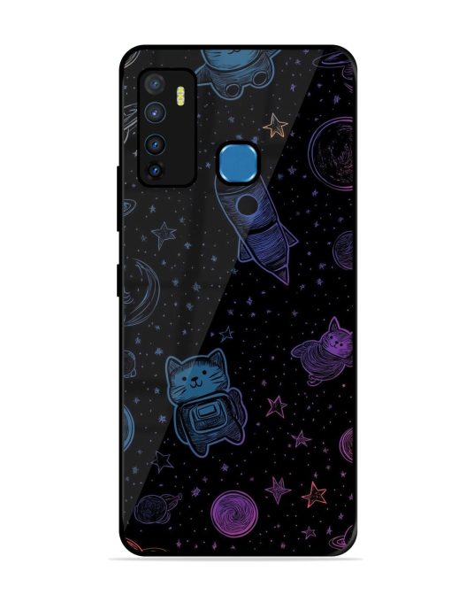 Cosmic Cat Chaos Glossy Soft Edge Case for Infinix Hot 9 Chachhi