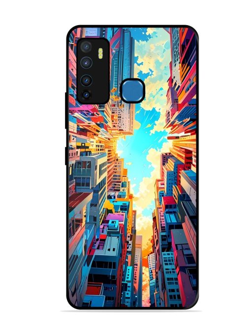 Skyward City Glossy Soft Edge Case for Infinix Hot 9 Chachhi