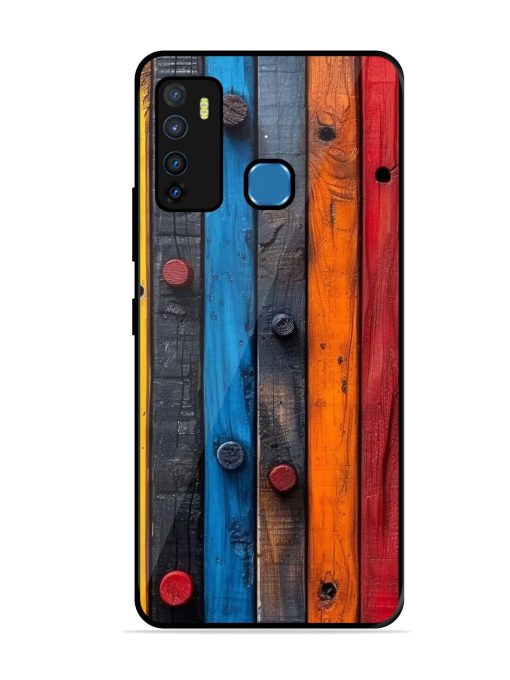 Rainbow Plank Glossy Soft Edge Case for Infinix Hot 9 Chachhi