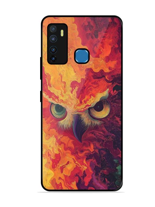 Fiery Owl Glossy Soft Edge Case for Infinix Hot 9 Chachhi