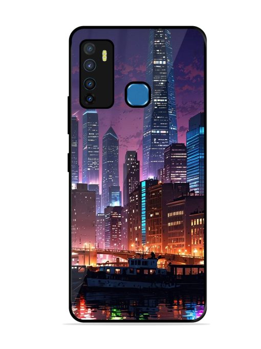 Neon Nightscape Glossy Soft Edge Case for Infinix Hot 9