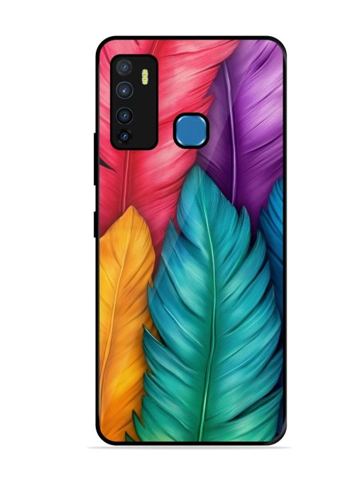 Rainbow Feathers Glossy Soft Edge Case for Infinix Hot 9 Chachhi