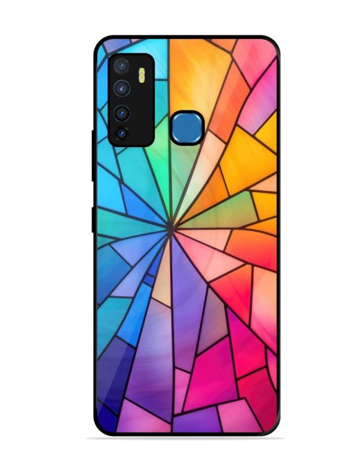 Stained Glass Kaleidoscope Of Colors Glossy Soft Edge Case for Infinix Hot 9 Chachhi