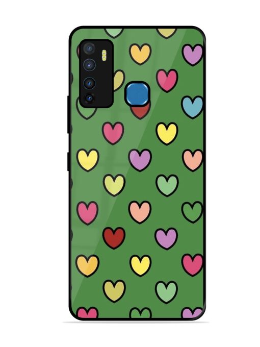 Rainbow Heart Parade Glossy Soft Edge Case for Infinix Hot 9 Chachhi