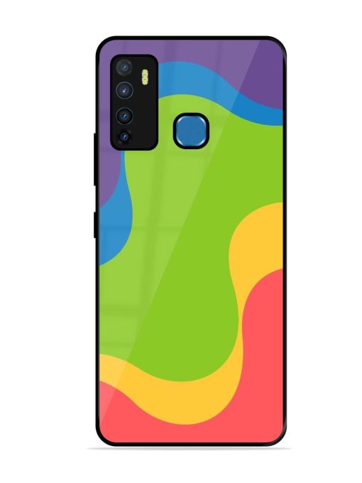 Wavy Rainbow Wonderland Glossy Soft Edge Case for Infinix Hot 9 Chachhi