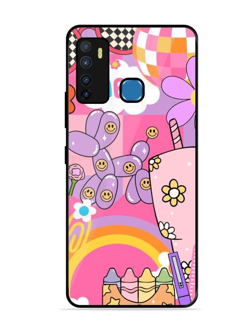 Whimsical Y2K Chaos Glossy Soft Edge Case for Infinix Hot 9