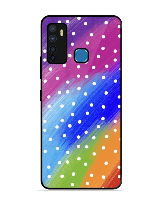 Rainbow Polka Dot Dream Glossy Soft Edge Case for Infinix Hot 9 Chachhi