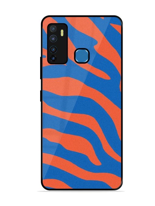 Zebra Stripes In Blue And Orange Glossy Soft Edge Case for Infinix Hot 9 Chachhi