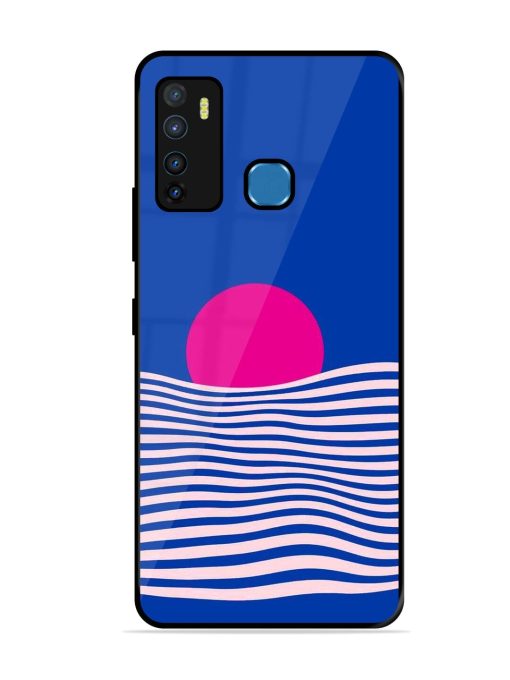 Pink Sunset Over Blue Waves Glossy Soft Edge Case for Infinix Hot 9 Chachhi