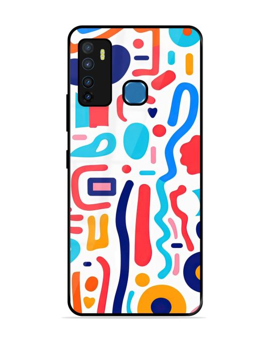 Whimsical Doodle Chaos Glossy Soft Edge Case for Infinix Hot 9 Chachhi