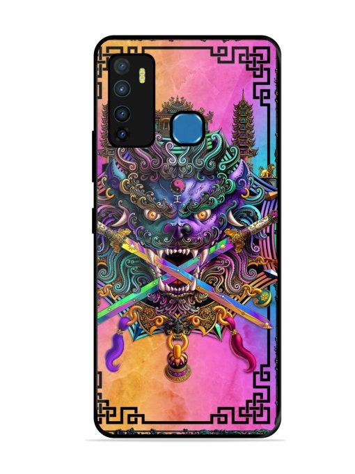 Psychedelic Fu Dog Tapestry Glossy Soft Edge Case for Infinix Hot 9 Chachhi