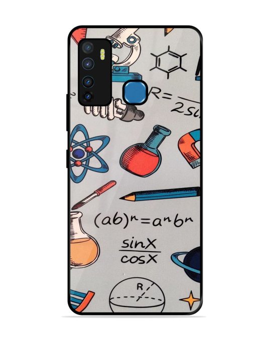 Science Doodle Delight Glossy Soft Edge Case for Infinix Hot 9 Chachhi