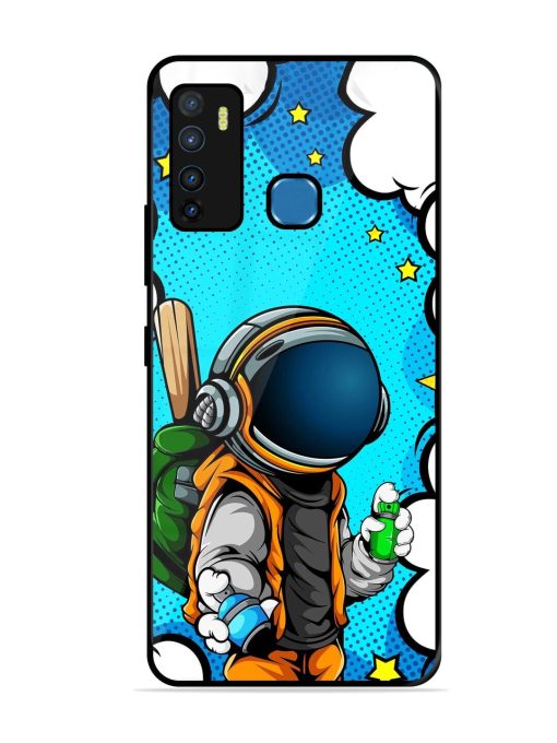 Space Graffiti Artist Glossy Soft Edge Case for Infinix Hot 9 Chachhi