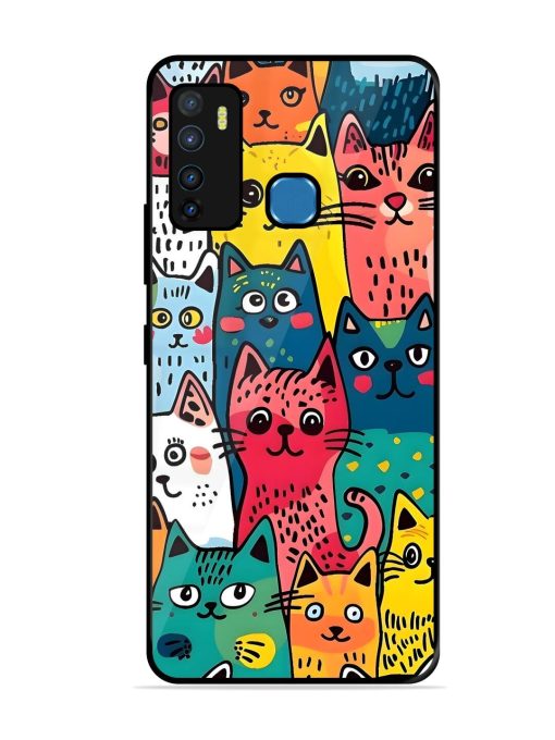 Feline Frenzy Glossy Soft Edge Case for Infinix Hot 9 Chachhi