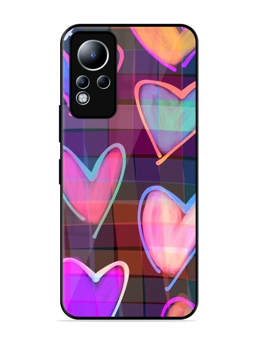 Neon Hearts Glossy Soft Edge Case for Infinix Note 11 Chachhi