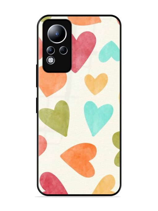 Watercolor Hearts Glossy Soft Edge Case for Infinix Note 11 Chachhi