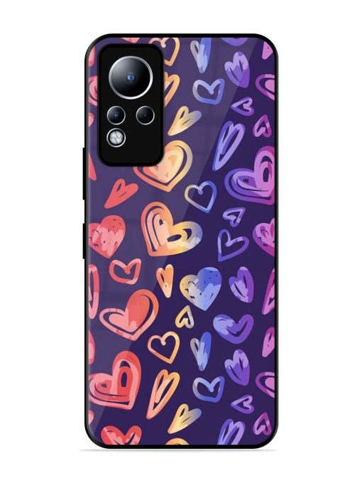 Rainbow Hearts Glossy Soft Edge Case for Infinix Note 11 Chachhi