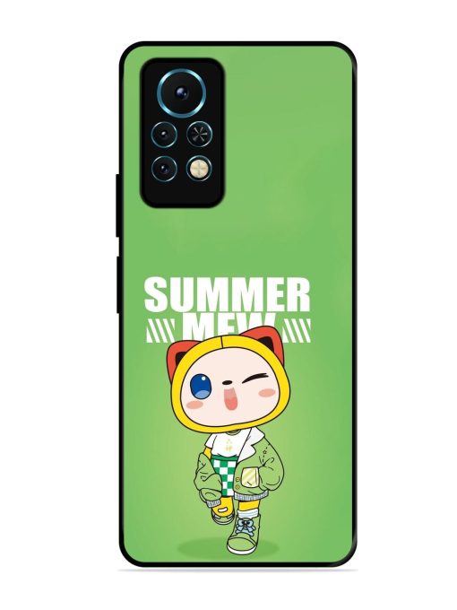 Purrfect Summer Glossy Soft Edge Case for Infinix Note 11S Chachhi