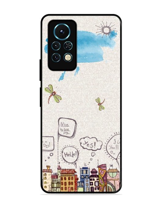 Doodle City Glossy Soft Edge Case for Infinix Note 11S Chachhi