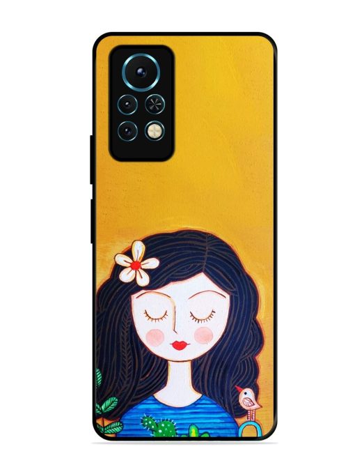 Girl Illustration Glossy Soft Edge Case for Infinix Note 11S Chachhi