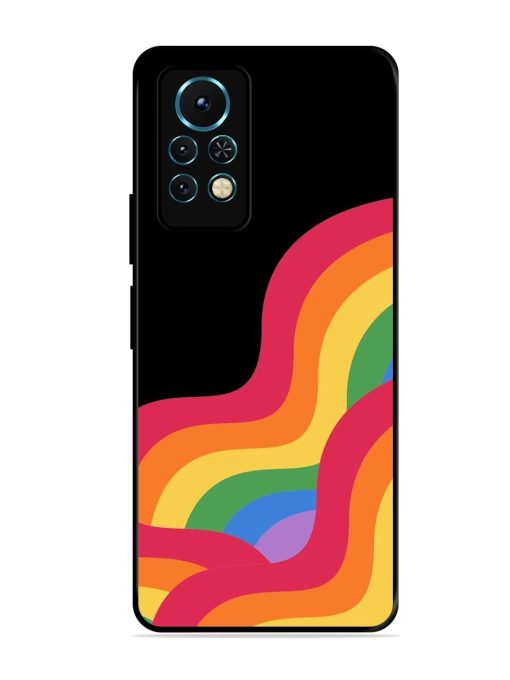 Wavy Rainbow Glossy Soft Edge Case for Infinix Note 11S Chachhi