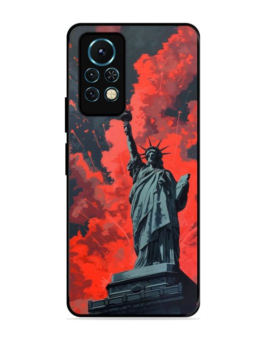 Lady Liberty'S Firework Finale Glossy Soft Edge Case for Infinix Note 11S Chachhi