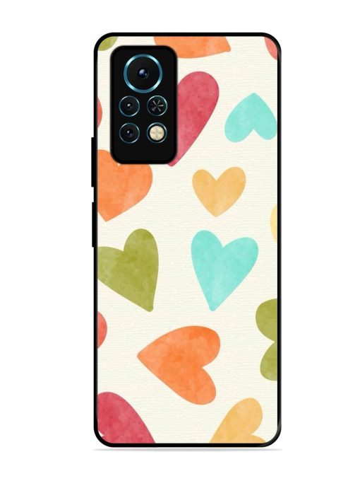 Watercolor Hearts Glossy Soft Edge Case for Infinix Note 11S Chachhi