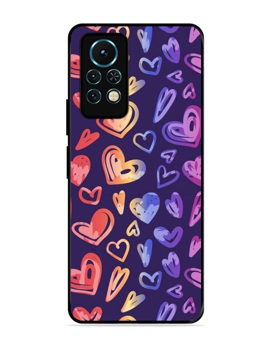 Rainbow Hearts Glossy Soft Edge Case for Infinix Note 11S Chachhi