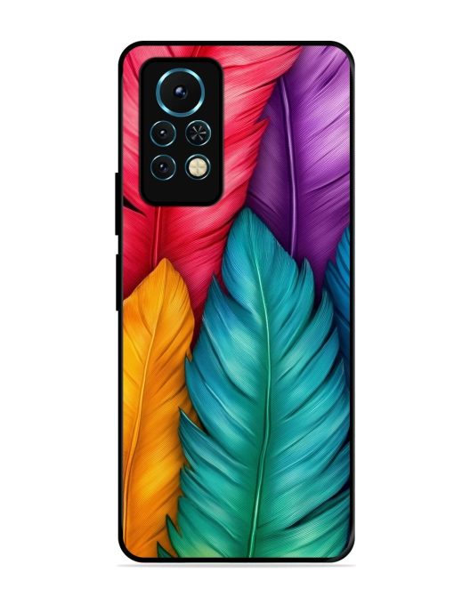 Rainbow Feathers Glossy Soft Edge Case for Infinix Note 11S Chachhi