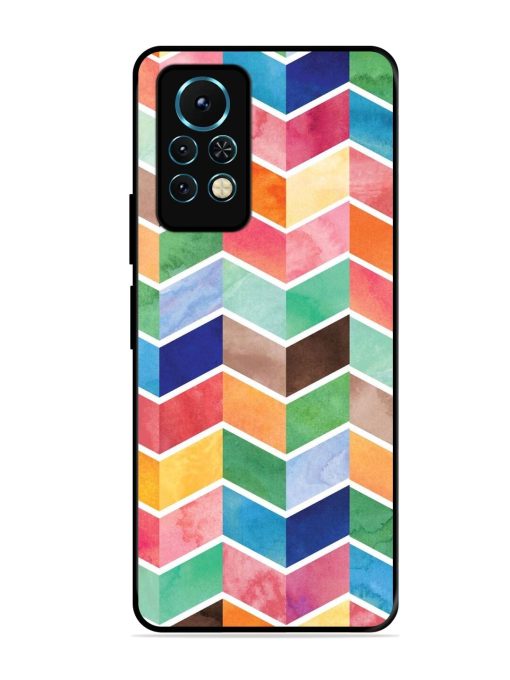 Watercolor Chevron Whimsy Glossy Soft Edge Case for Infinix Note 11S Chachhi