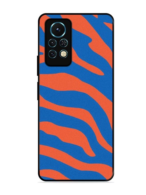 Zebra Stripes In Blue And Orange Glossy Soft Edge Case for Infinix Note 11S Chachhi