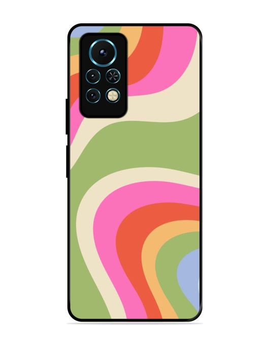 Wavy Rainbow Wonderland Glossy Soft Edge Case for Infinix Note 11S Chachhi