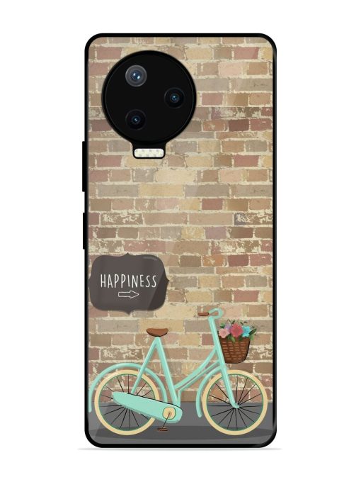 Pedaling Towards Happiness Glossy Soft Edge Case for Infinix Note 12 Pro (4G) Chachhi