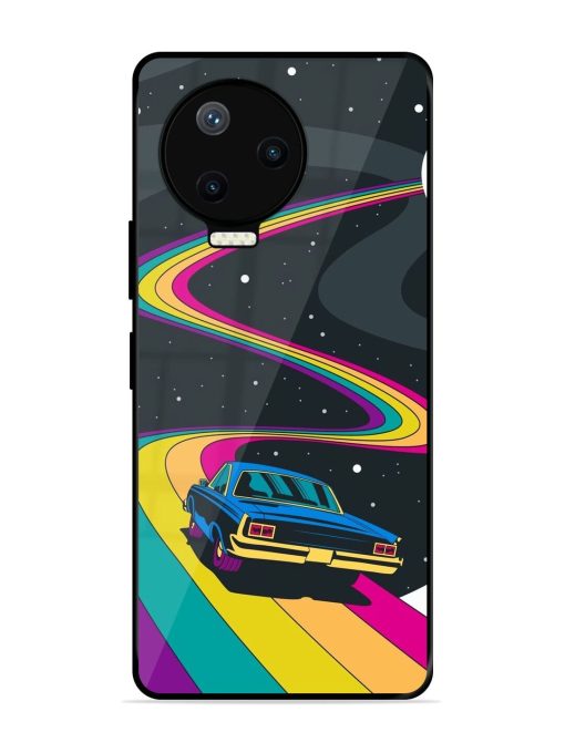 Rainbow Road Glossy Soft Edge Case for Infinix Note 12 Pro (4G) Chachhi