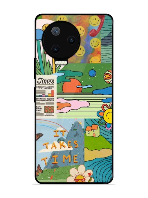 Groovy Vibes Glossy Soft Edge Case for Infinix Note 12 Pro (4G) Chachhi