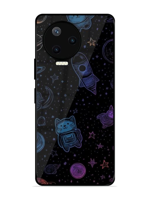 Cosmic Cat Chaos Glossy Soft Edge Case for Infinix Note 12 Pro (4G)