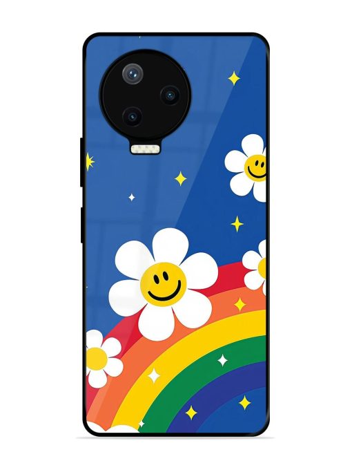 Happy Daisies And Rainbow Sky Glossy Soft Edge Case for Infinix Note 12 Pro (4G)