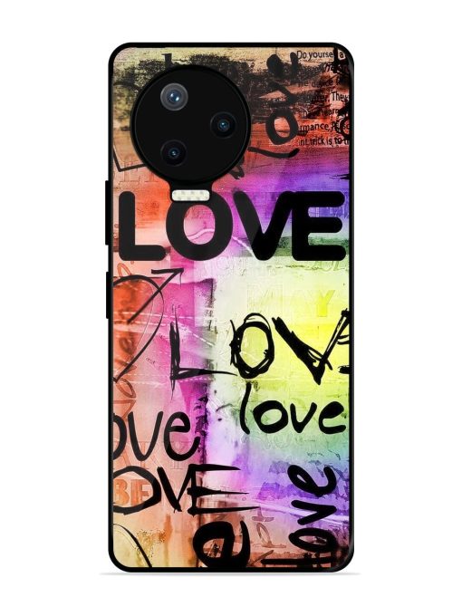 Love Graffiti Glossy Soft Edge Case for Infinix Note 12 Pro (4G) Chachhi