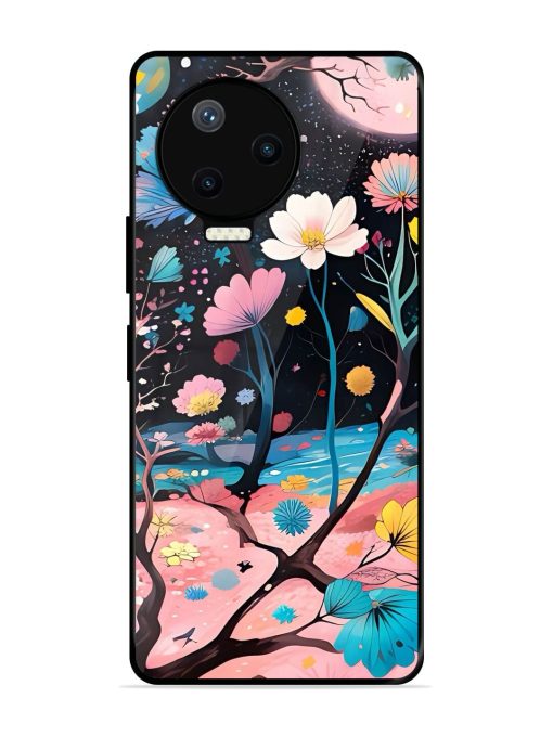 Cosmic Bloom Glossy Soft Edge Case for Infinix Note 12 Pro (4G) Chachhi