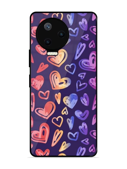 Rainbow Hearts Glossy Soft Edge Case for Infinix Note 12 Pro (4G) Chachhi